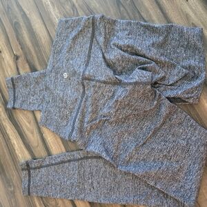 Gray High-Waisted Leggings